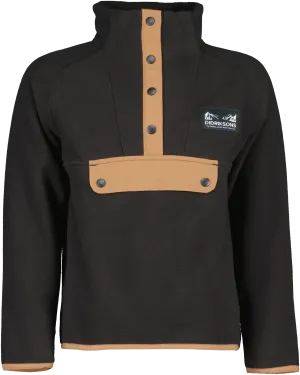Didriksons Kids&#x27; Yokto Half Button 2 Black | Buy Didriksons Kids&#x27; Yokto Half Button 2 Black here | Outnorth
