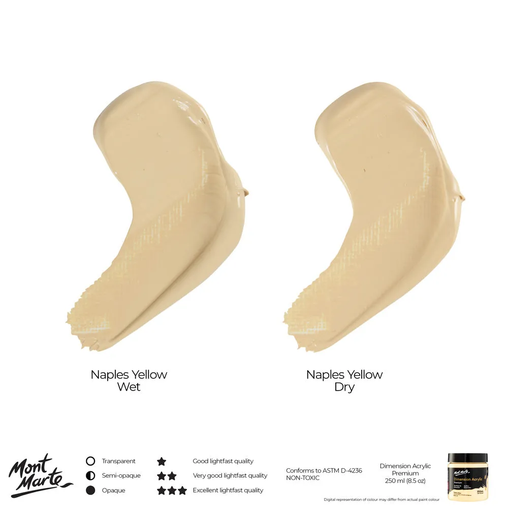 Dimension Acrylic Premium 250ml (8.5 US fl.oz) - Naples Yellow