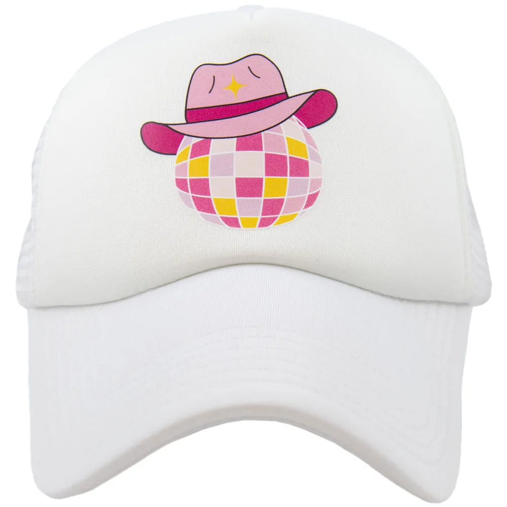 Disco Ball Cowgirl Wholesale Foam Trucker Hat