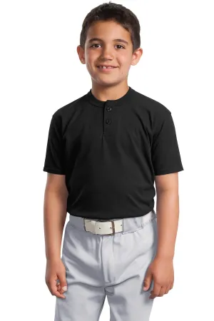 DISCONTINUED  Sport-Tek ®  Youth Short Sleeve Henley. YT210