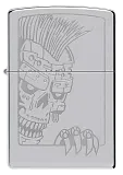 Diseño de calavera mohawk