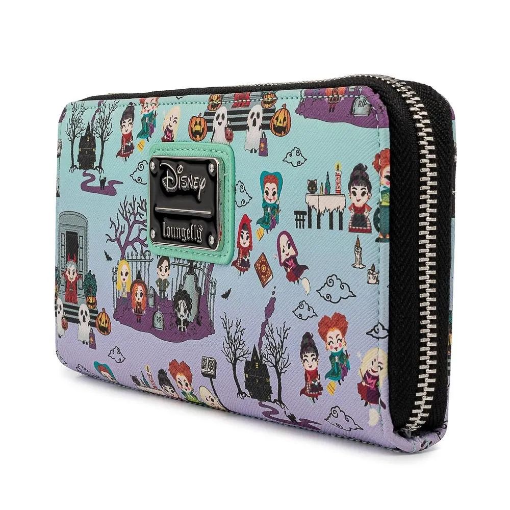 Disney Hocus Pocus Scene Allover Print Zip-Around Wallet
