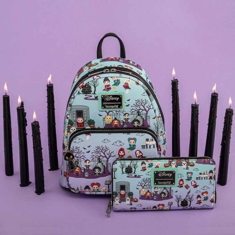 Disney Hocus Pocus Scene Allover Print Zip-Around Wallet