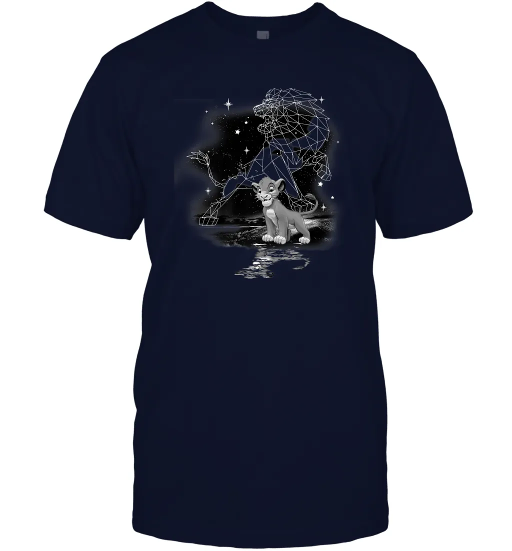 Disney Lion King Young Simba Star Gazing Premium Men Cotton T-Shirt