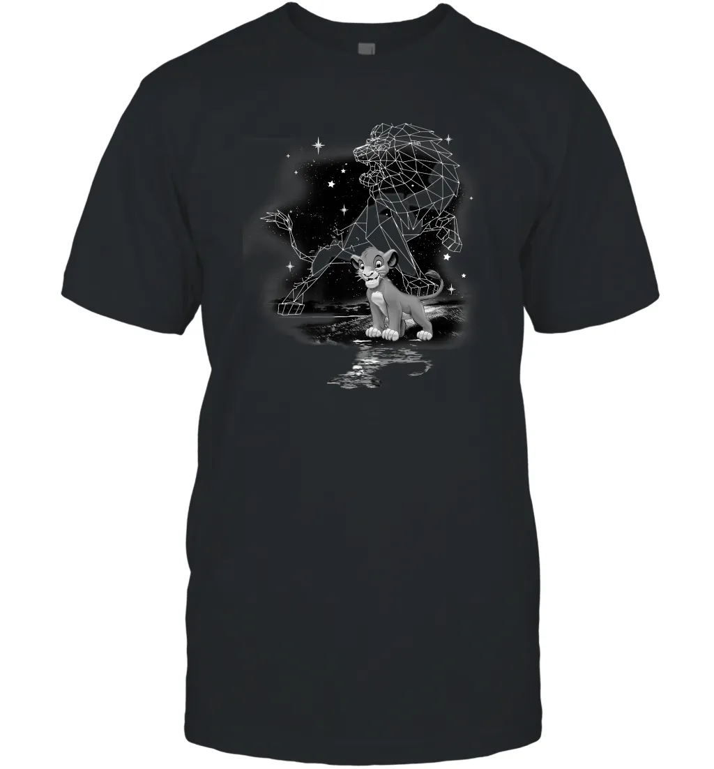 Disney Lion King Young Simba Star Gazing Premium Men Cotton T-Shirt