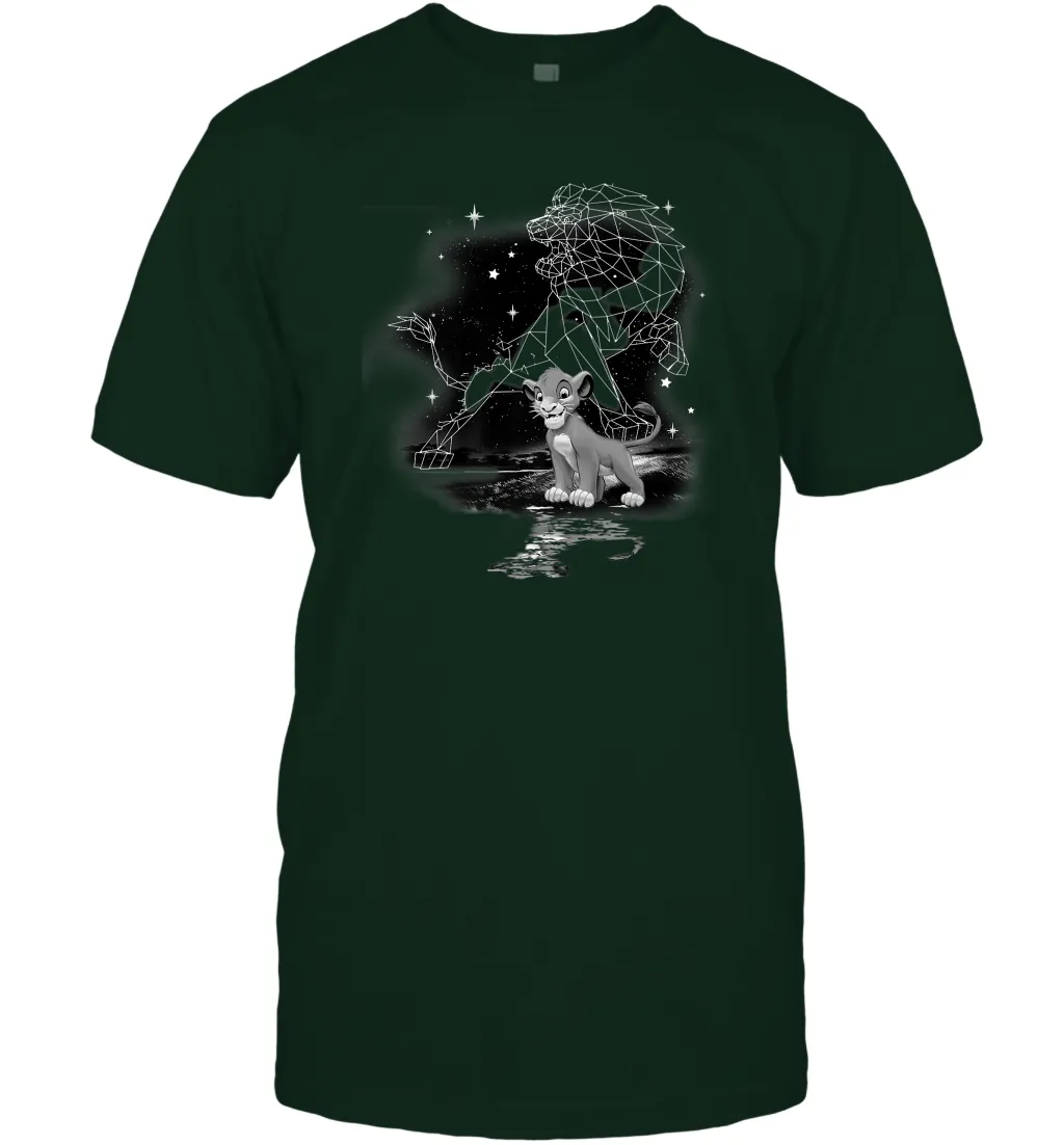 Disney Lion King Young Simba Star Gazing Premium Men Cotton T-Shirt
