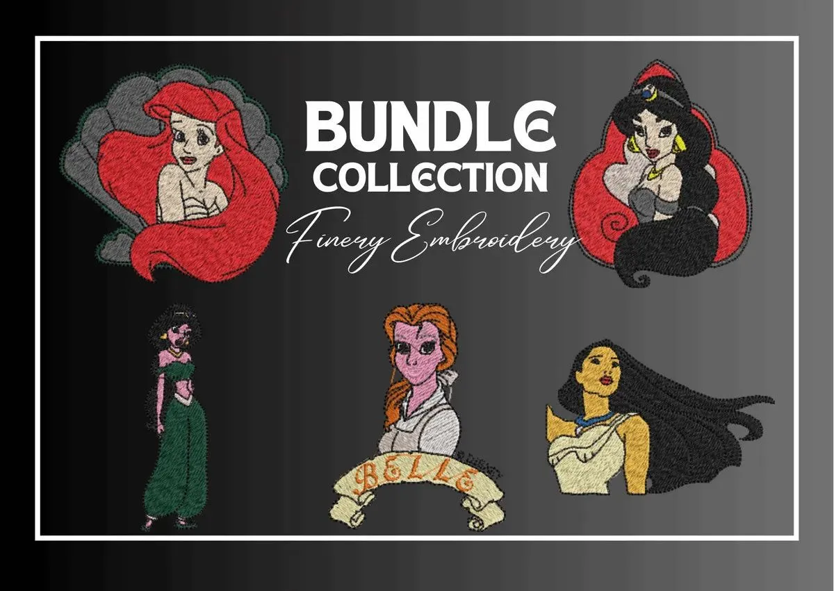 Disney Princess - Pack of 43 Designs - Embroidery Design