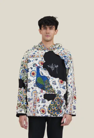 Distressed Block Print Chaadar Hoodie