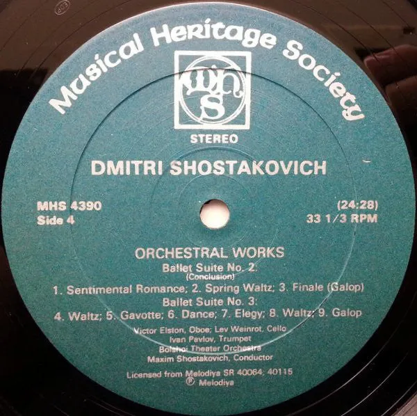 Dmitri Shostakovich - Dmitri Shostakovich: Orchestral Works (2xLP) (NM or M-)