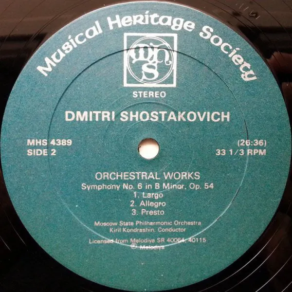 Dmitri Shostakovich - Dmitri Shostakovich: Orchestral Works (2xLP) (NM or M-)
