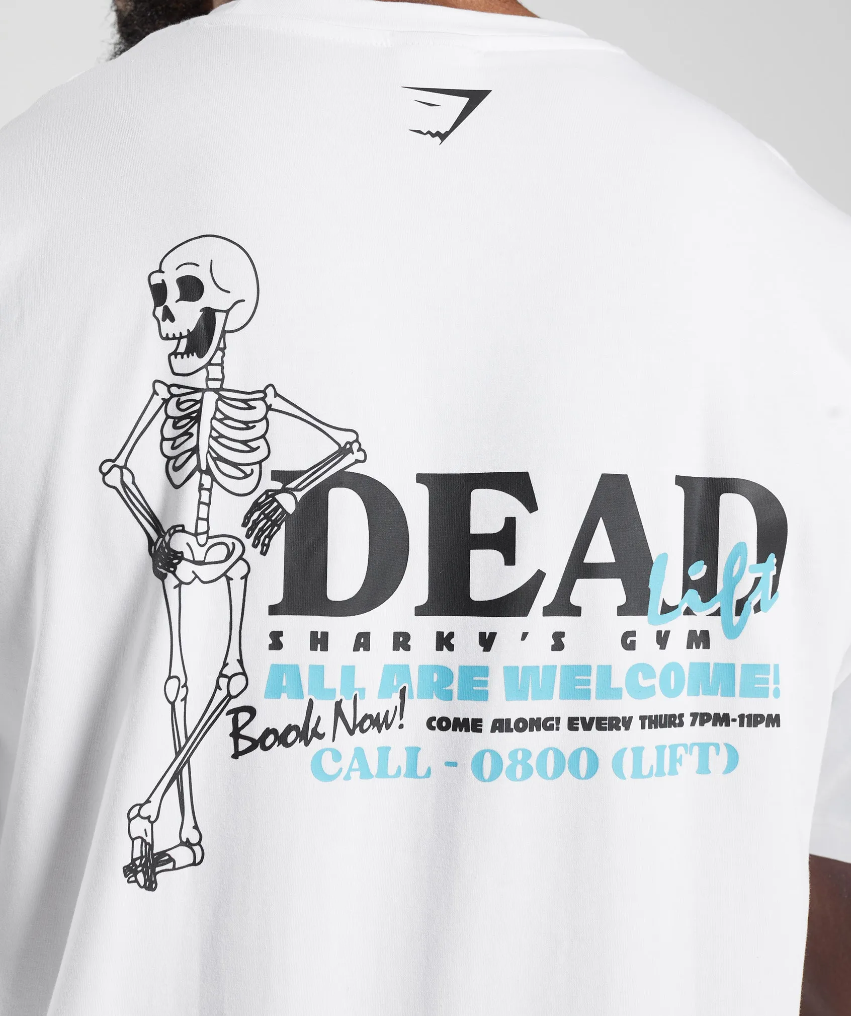 DNU Gymshark Dead Lift T-Shirt - White