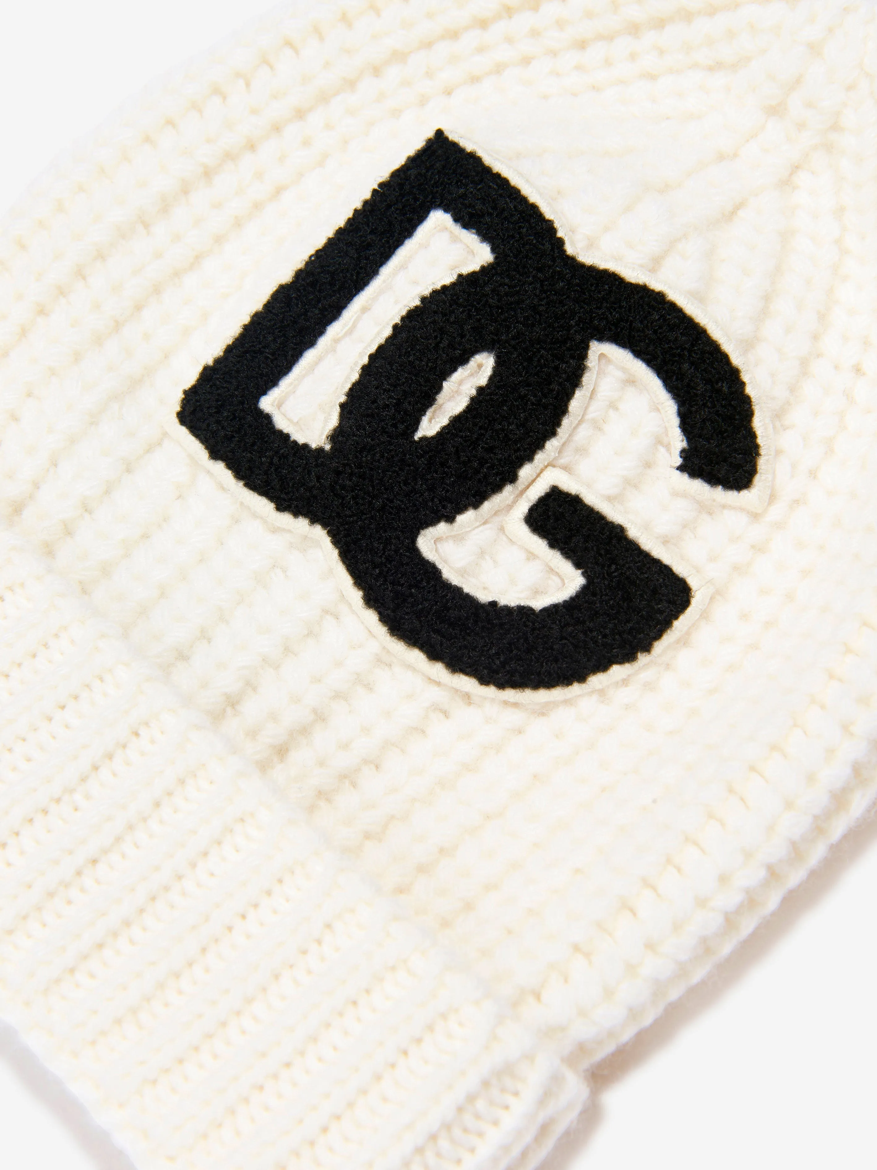 Dolce & Gabbana Baby Wool Logo Hat