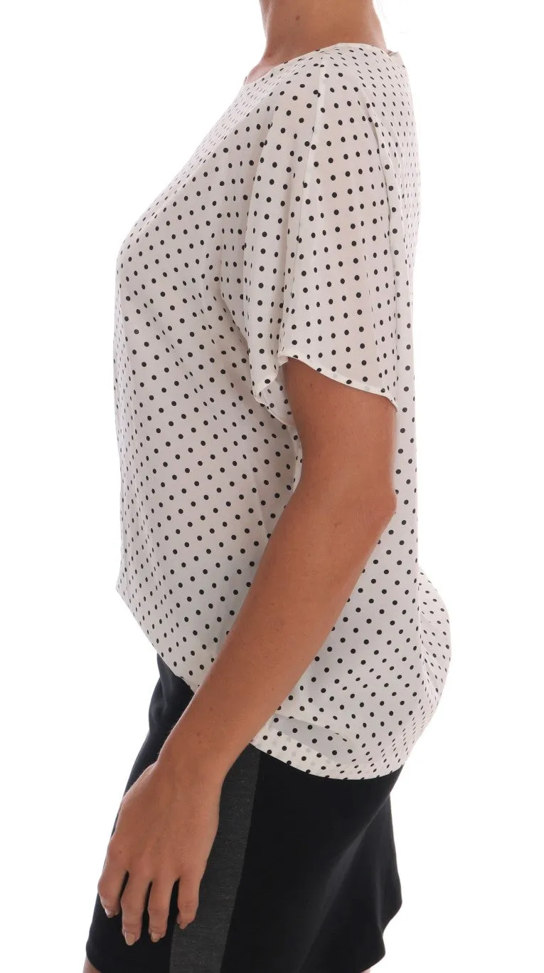 Dolce & Gabbana Chic Polka Dot Silk Blouse