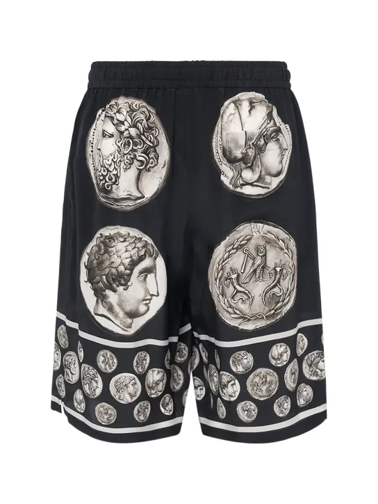 Dolce&amp;Gabbana   Ancient Coins printed silk shorts 
