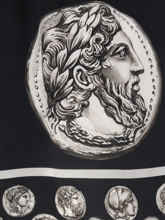 Dolce&amp;Gabbana   Ancient Coins printed silk shorts 