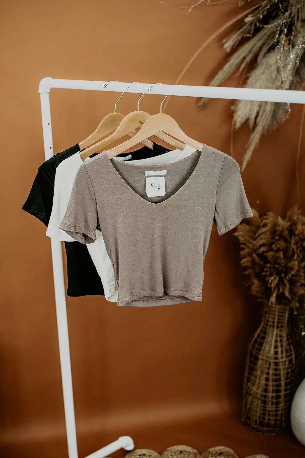 Double Layered Tee, Dark Coco