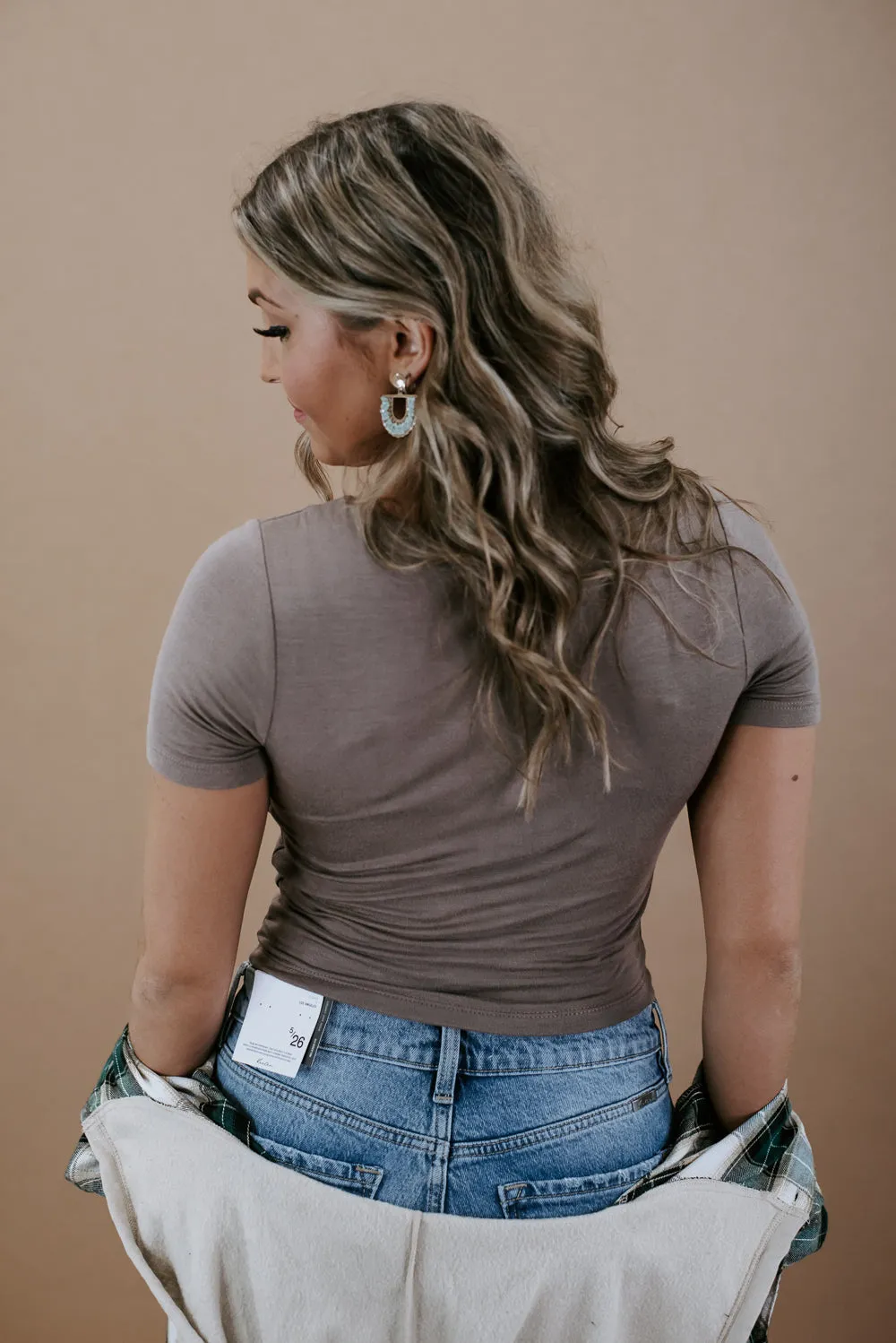 Double Layered Tee, Dark Coco