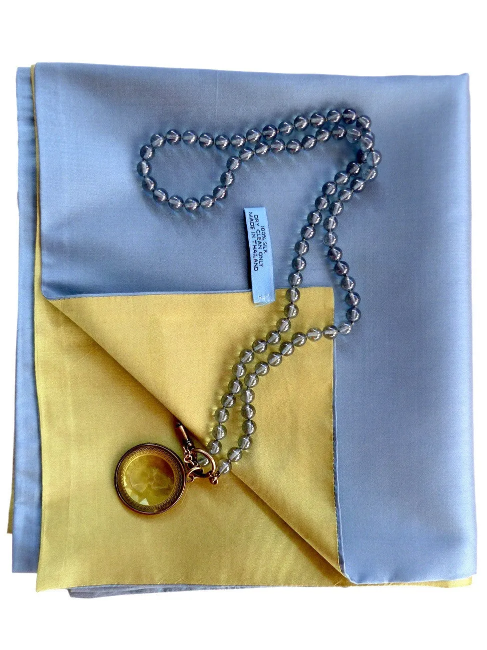 Double Sided Evening Shawl Powder Blue Pearl