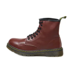 Dr. Martens Ankle Boots Leather Maroon Colour For Men