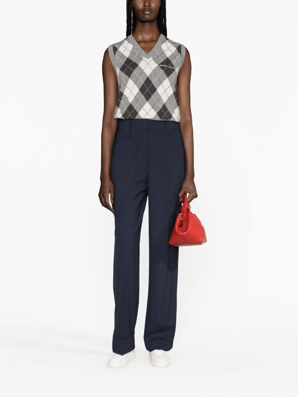 DRAPEY MELANGE TROUSERS