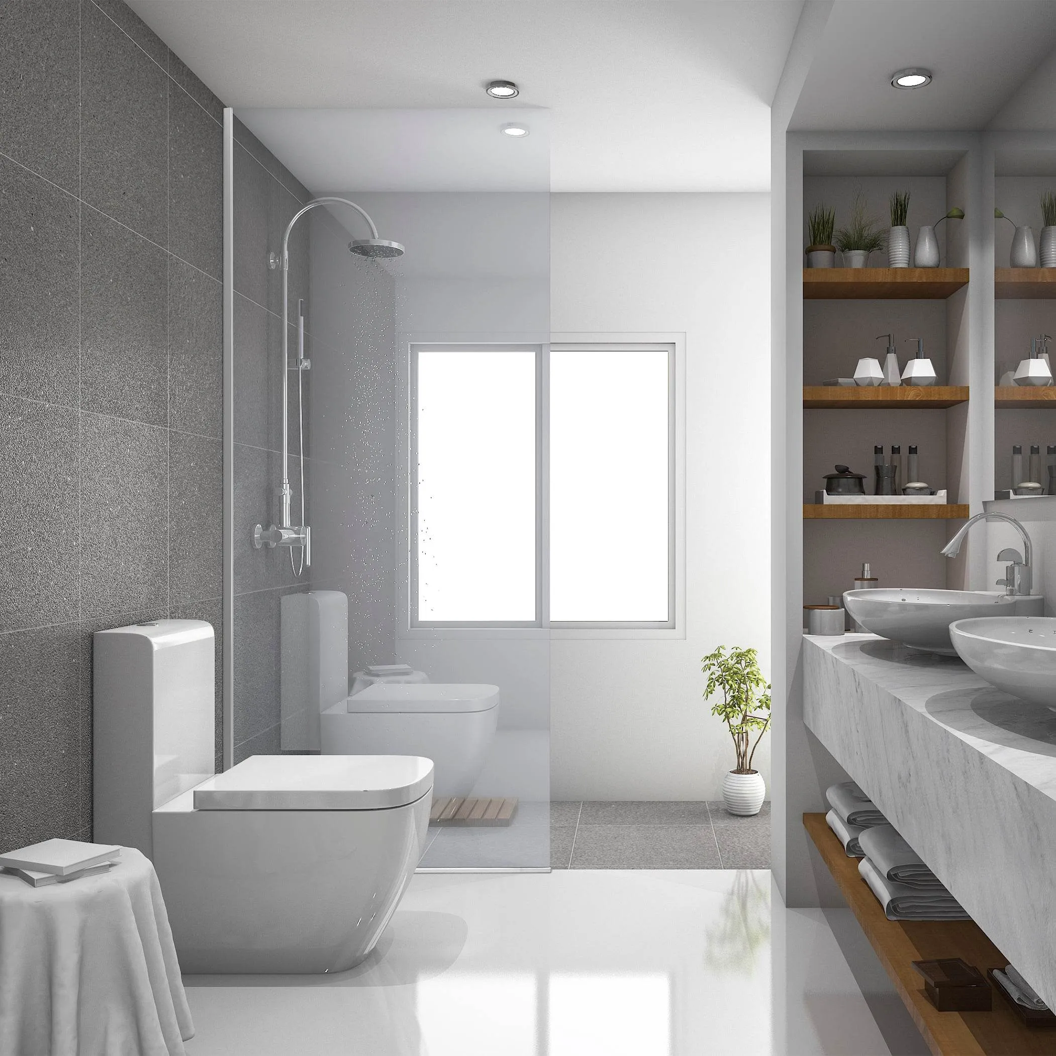 Dreamwerks 35.4"W x 79"H Frameless Fixed Shower Door in Chrome - Available in Clear or Frosted Glass