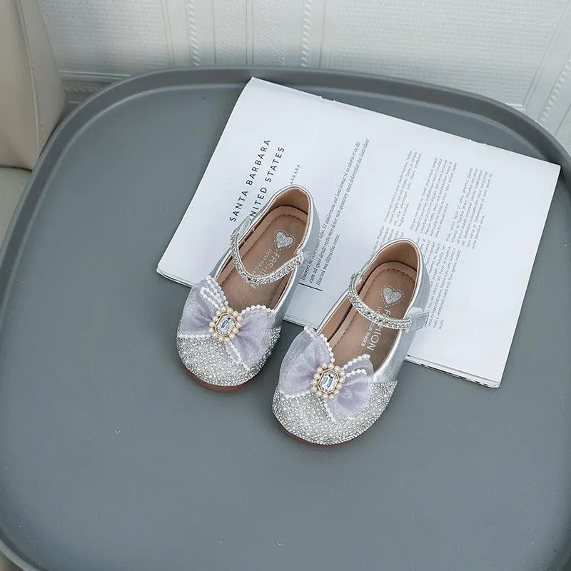 Dreamy Pearl Kids Shoes Shiny Princess Shoes Fashion Bow Kids Shoes