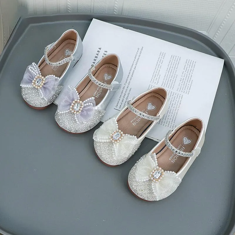 Dreamy Pearl Kids Shoes Shiny Princess Shoes Fashion Bow Kids Shoes
