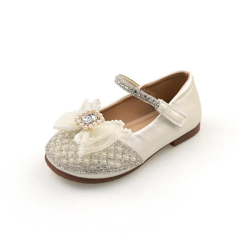 Dreamy Pearl Kids Shoes Shiny Princess Shoes Fashion Bow Kids Shoes