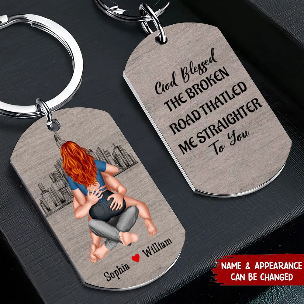 Drive Safe - Perfect Gift For Couples - Personalized Engraved Stainless Steel Keychain