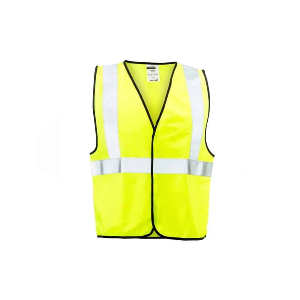 DROMEX FLAME RETARDANT REFLECTIVE JACKETS SLEEVELESS COLOUR-LIME SIZE L