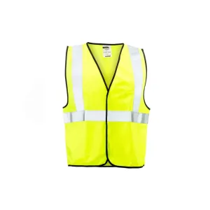 DROMEX FLAME RETARDANT REFLECTIVE JACKETS SLEEVELESS COLOUR-LIME SIZE L