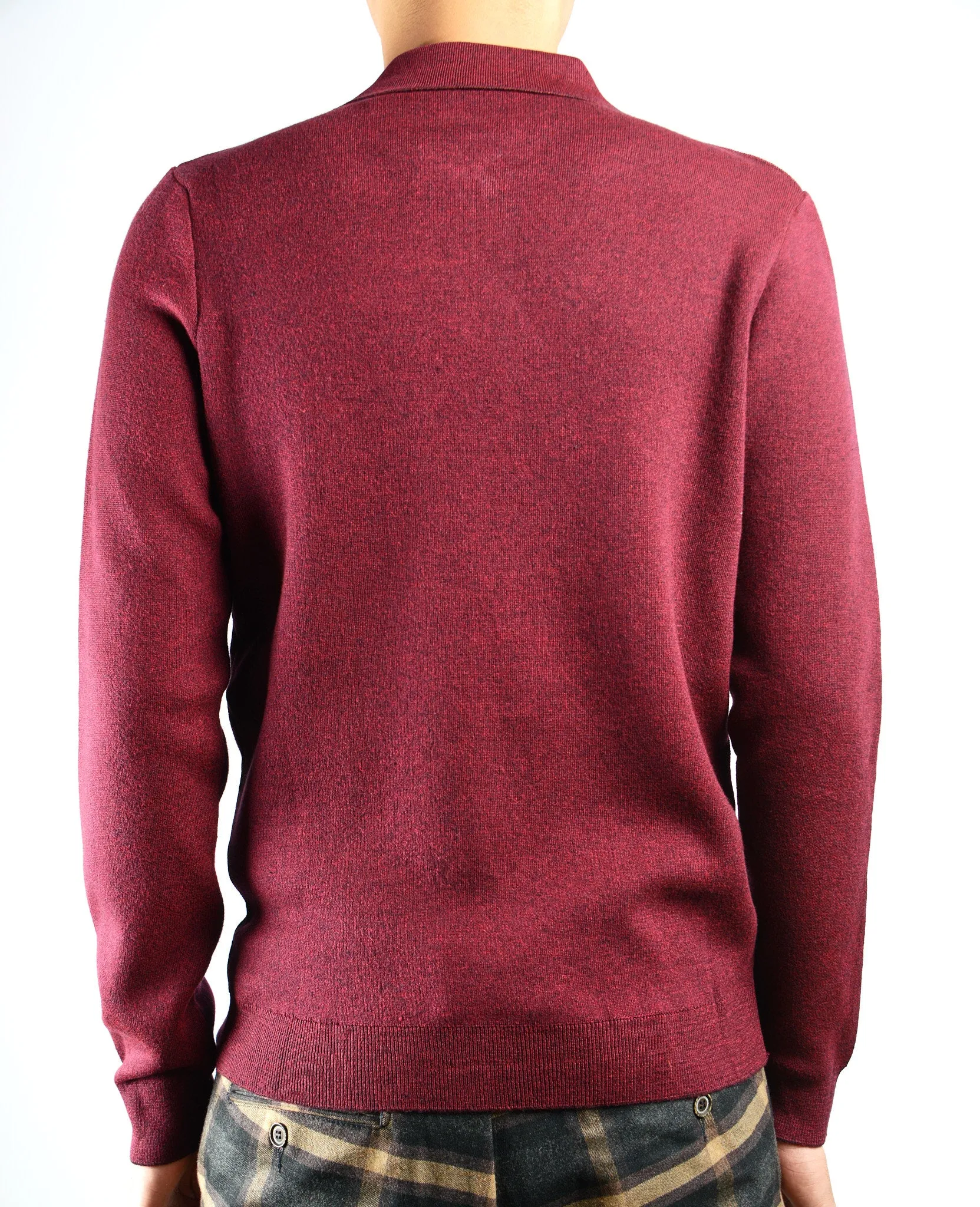 DT 1/4 Zip Melange Polo Ls