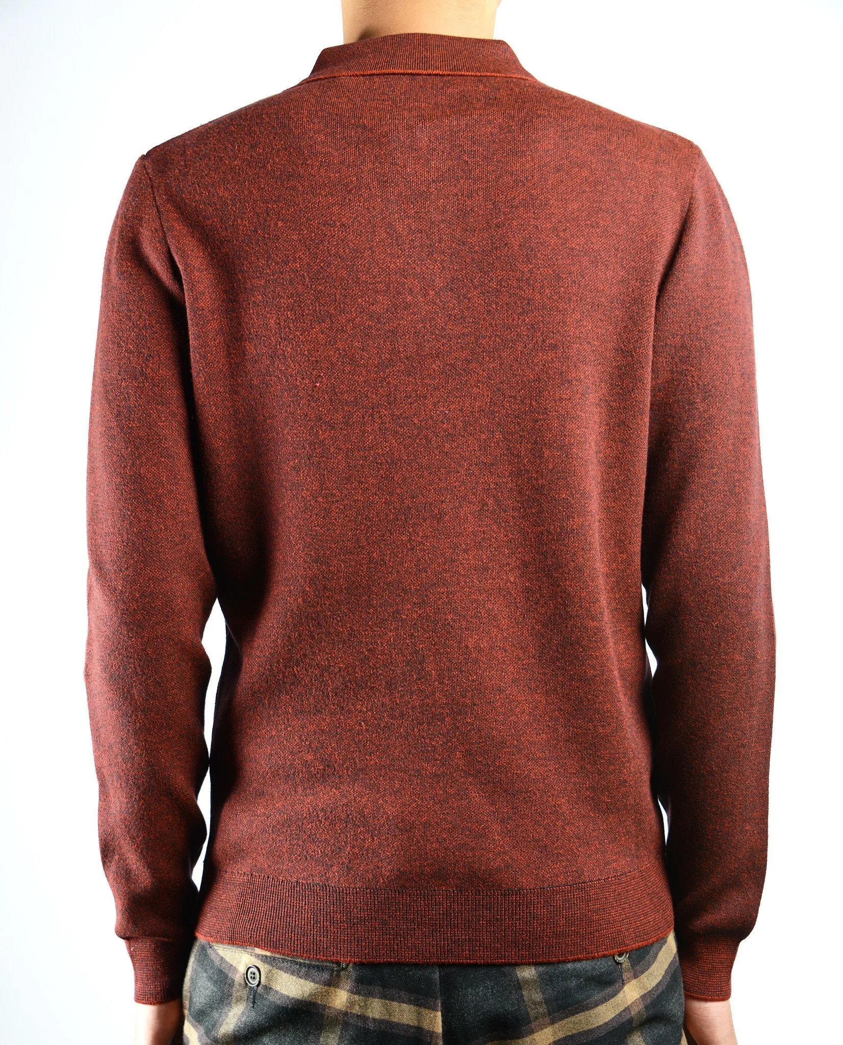 DT 1/4 Zip Melange Polo Ls