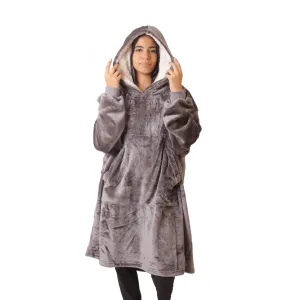 DUCHY Uni-Sex Comfy Hoodie Blanket - Grey