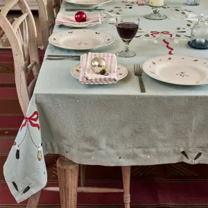 Duckegg Ribbon &amp; Mistletoe Tablecloth - Medium
