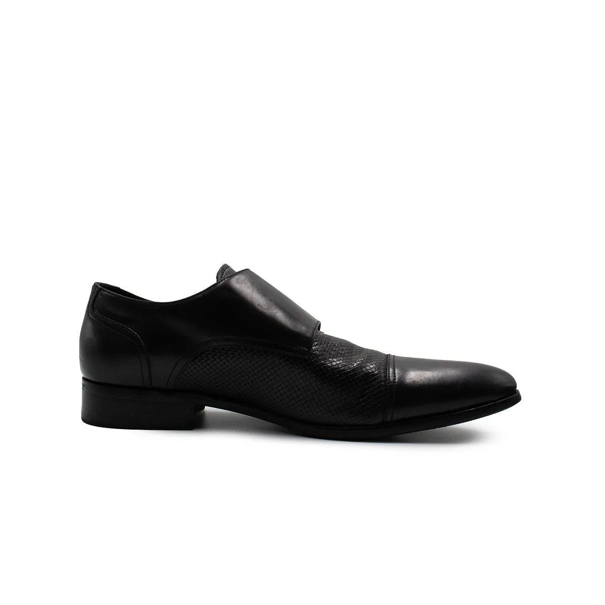 Dune London Formal Straps Monk Strap Shoes Leather Black Colour For Men