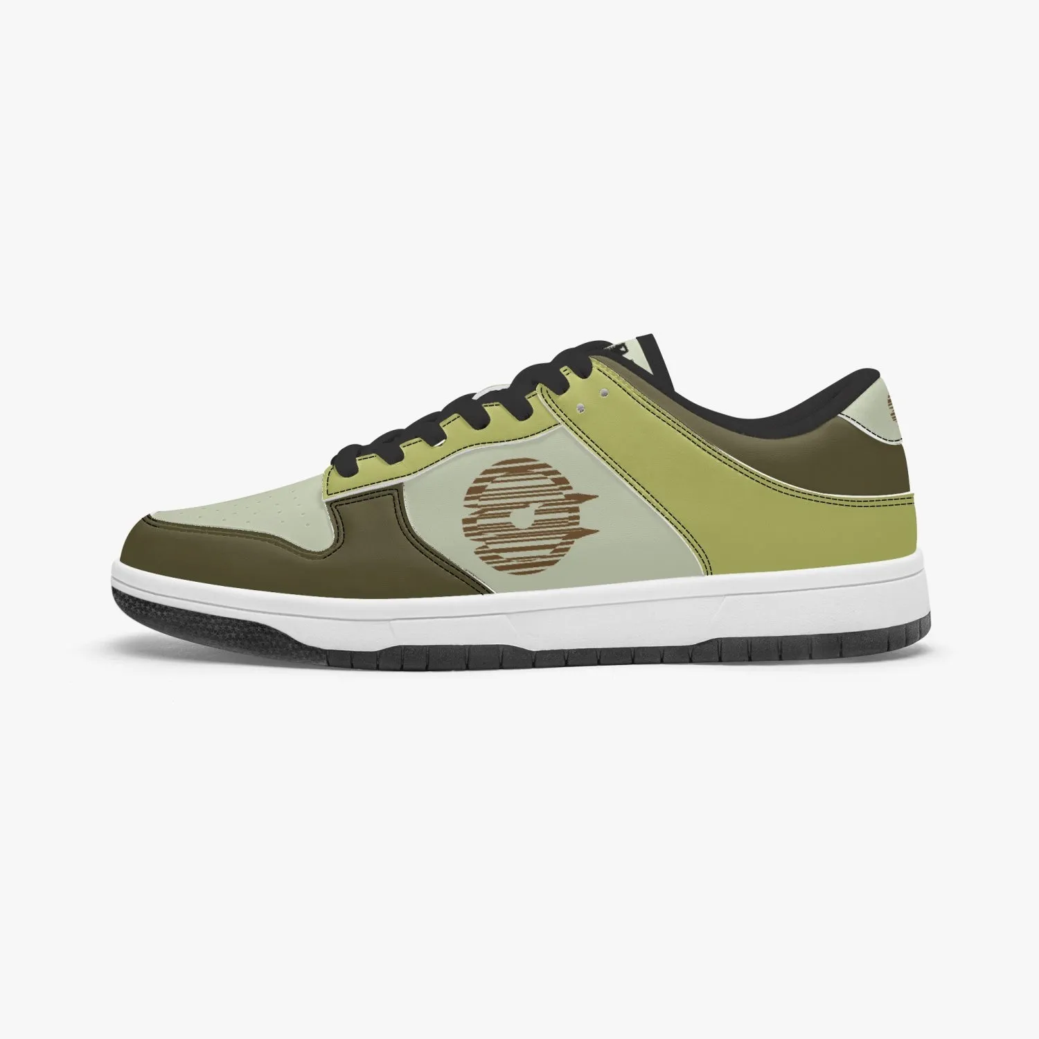Dunk Stylish Low-Top Leather Sneakers Brown/Mostaza