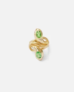 Duo Serpentes Ring / Tsavorite and Diamonds