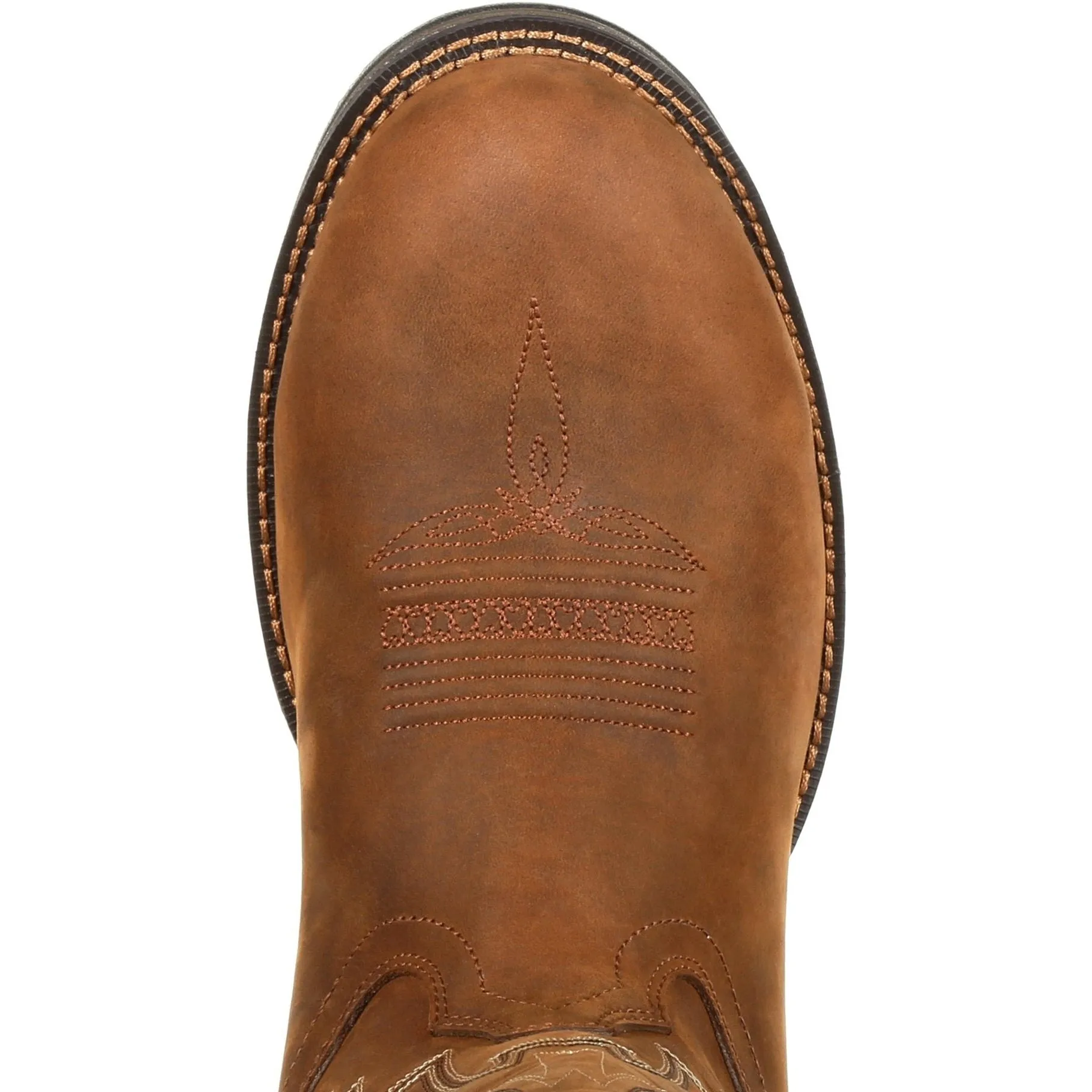 Durango Men's Rebel 12" Round Toe WP Western Boot - Brown - DDB0163