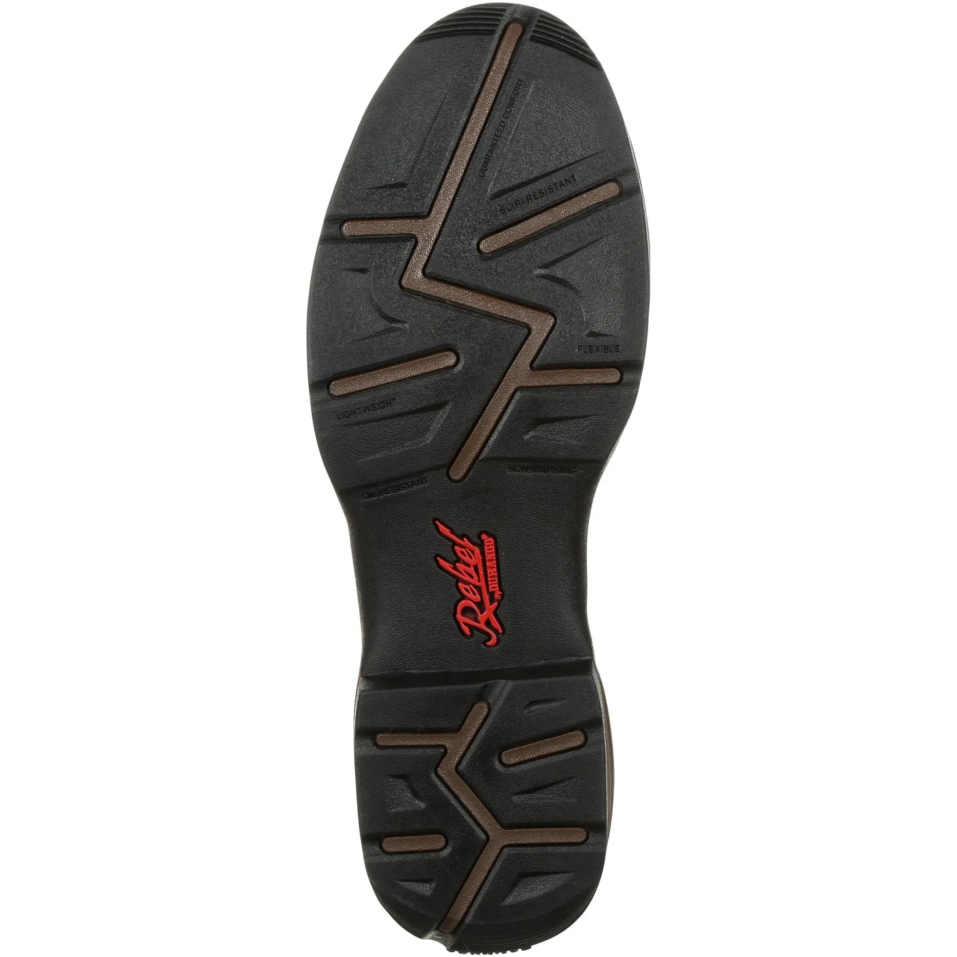 Durango Men's Rebel 12" Round Toe WP Western Boot - Brown - DDB0163