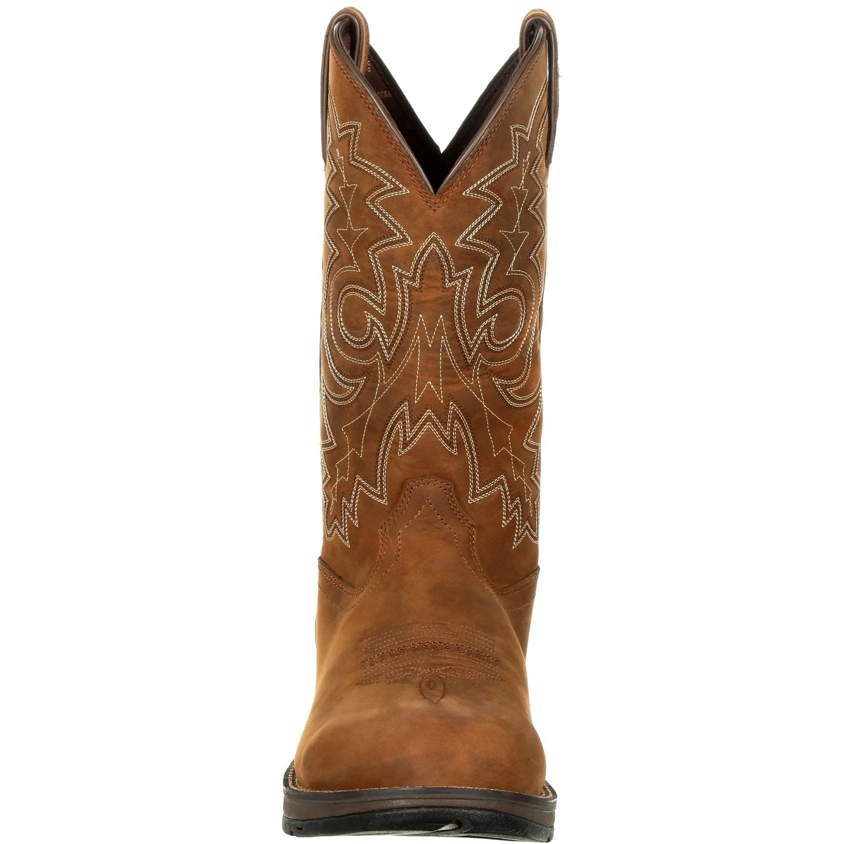 Durango Men's Rebel 12" Round Toe WP Western Boot - Brown - DDB0163