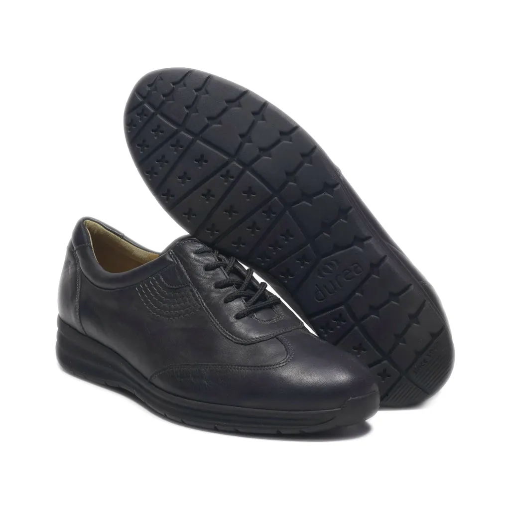 Durea Flat Shoes Leather Black Colour For Women