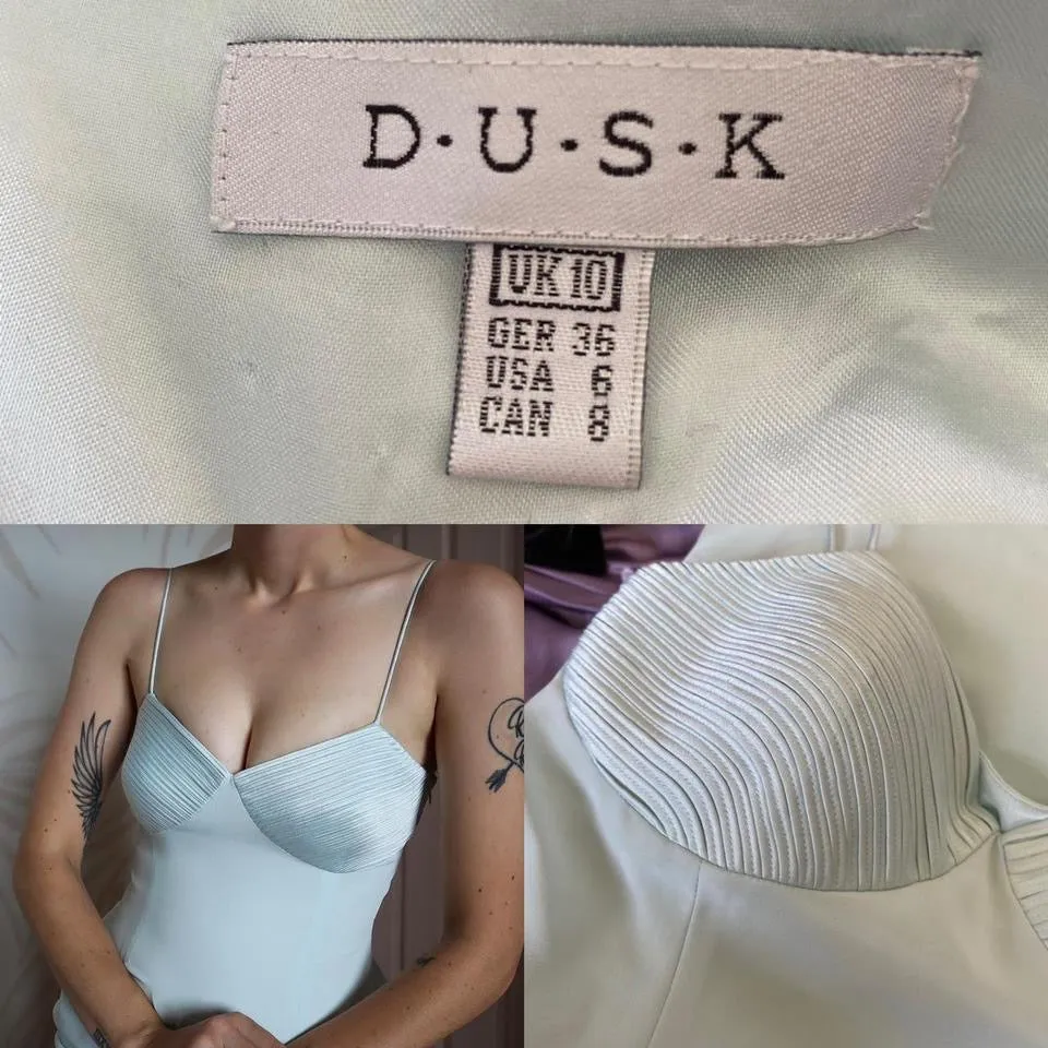 Dusk Baby Blue 2 Piece Dress & Shawl Jacket UK 14
