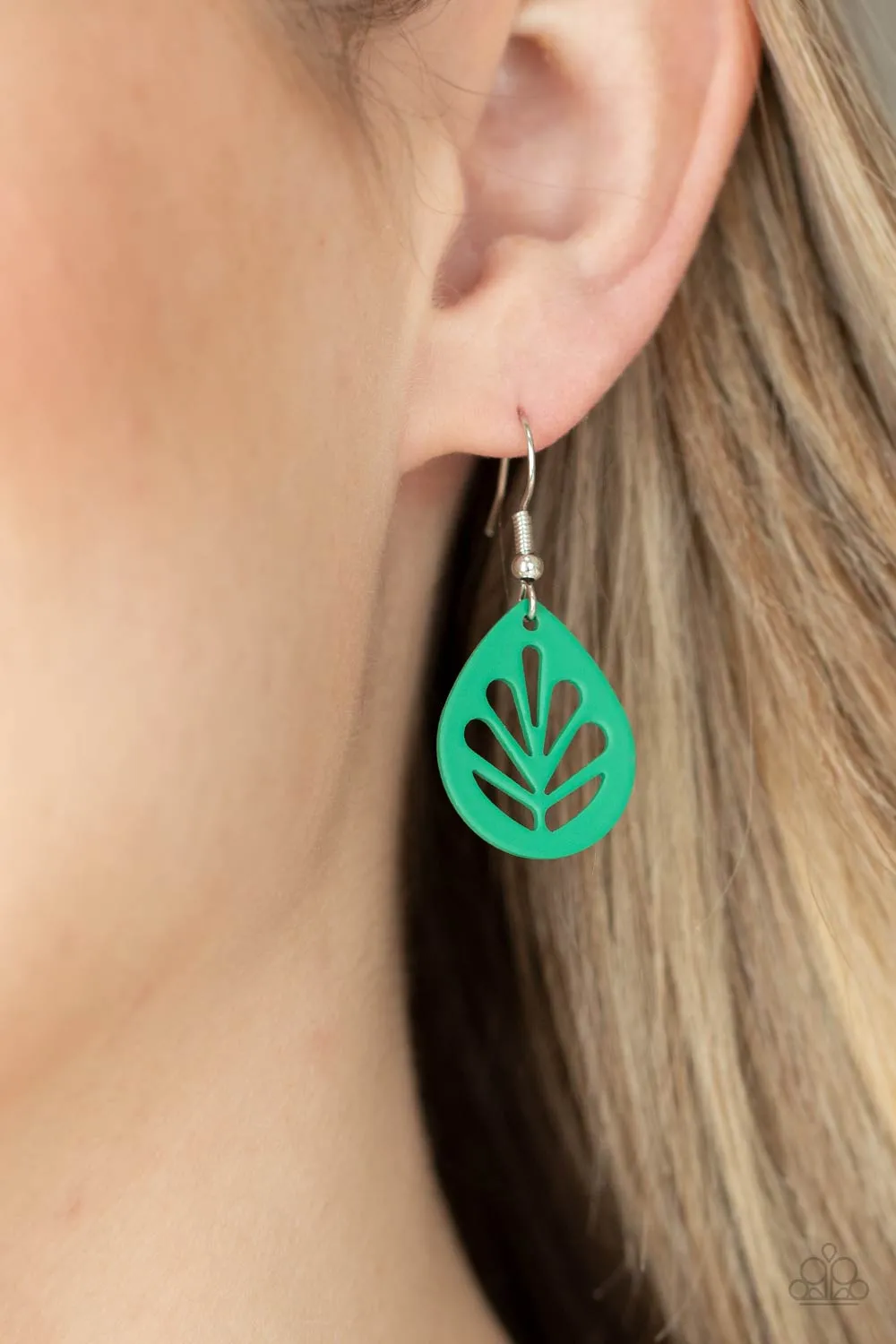 Earrings LEAF Yourself Wide Open - Green E371