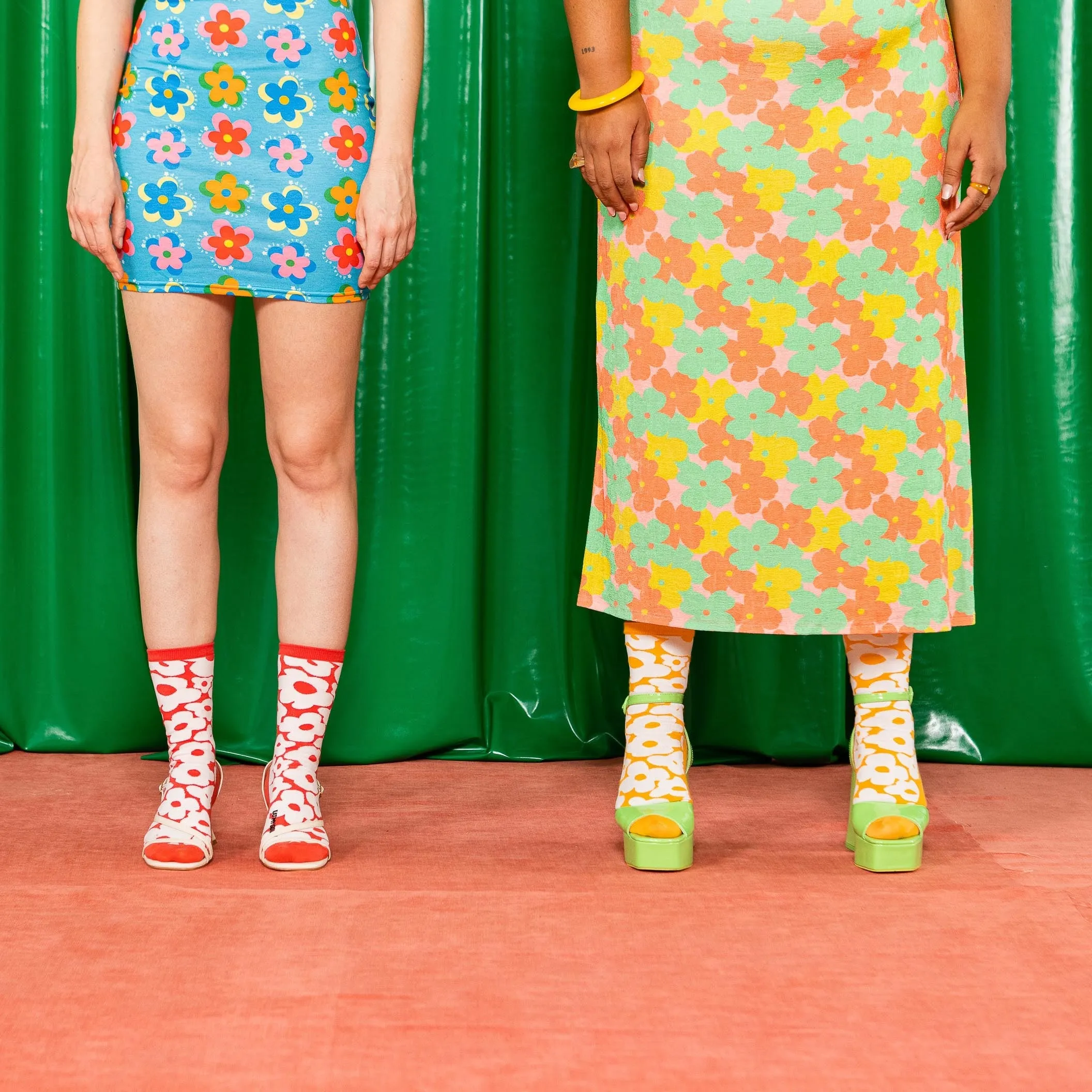 Eat My Socks: Flower Power Orange