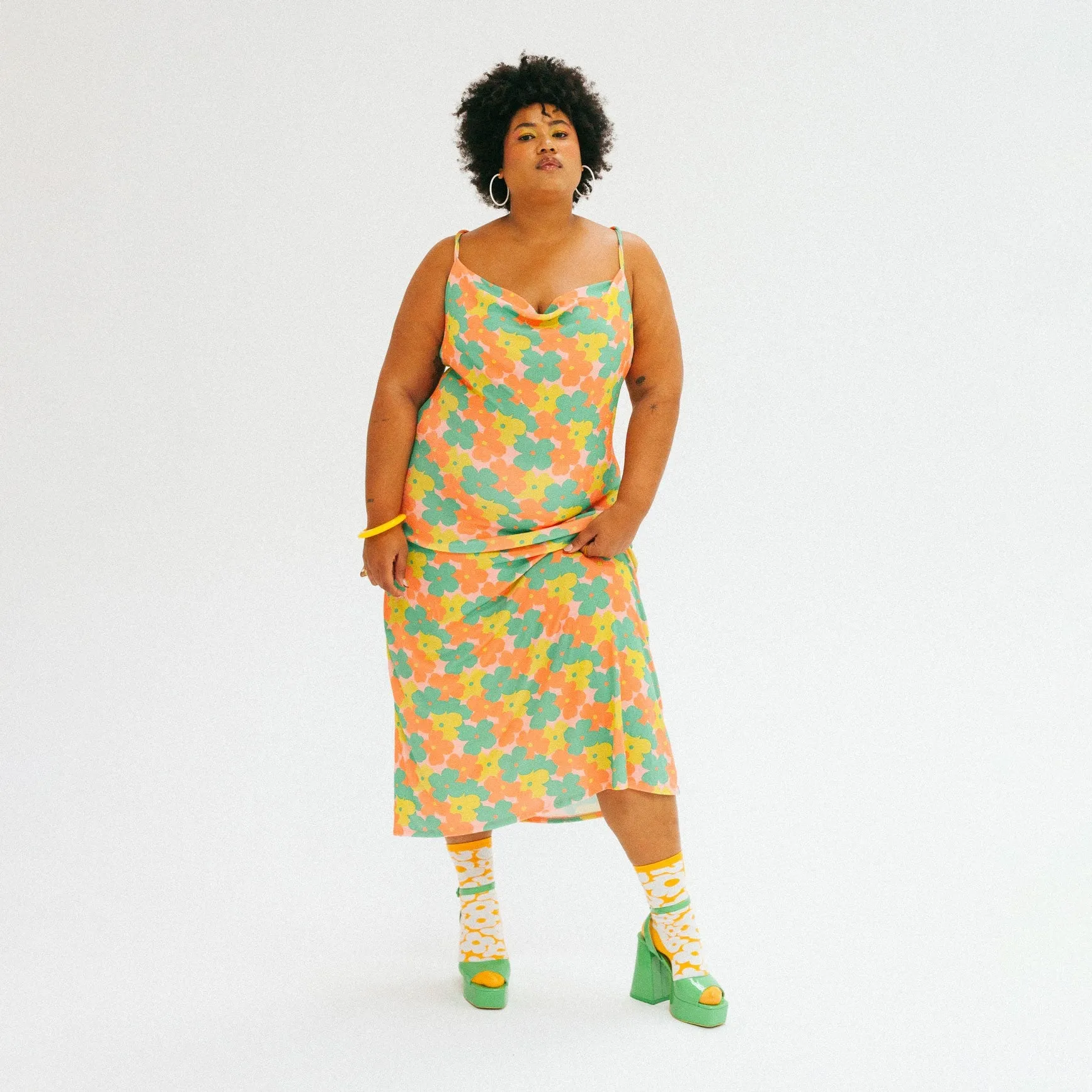 Eat My Socks: Flower Power Orange
