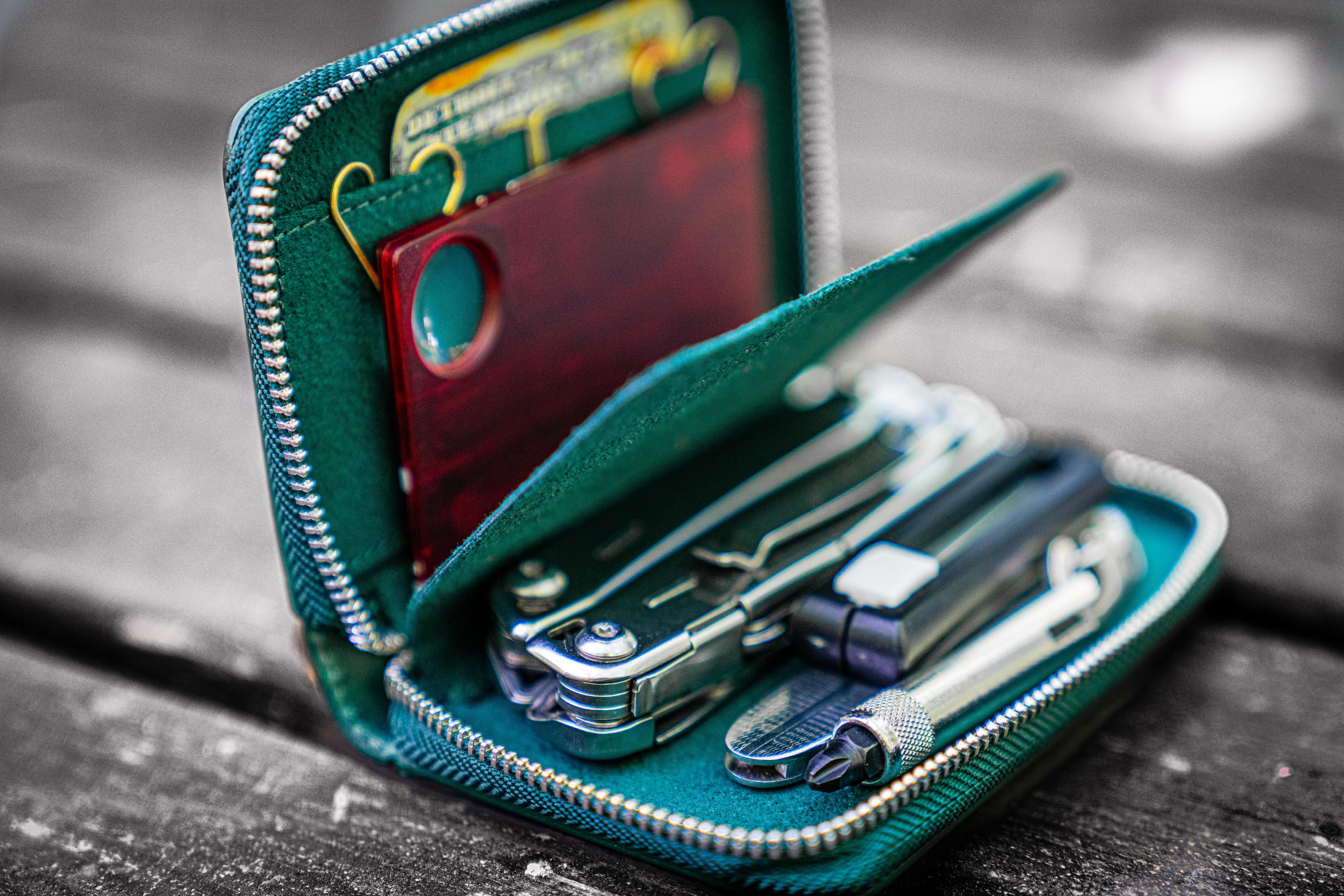 EDC Wallet - Crazy Horse Forest Green
