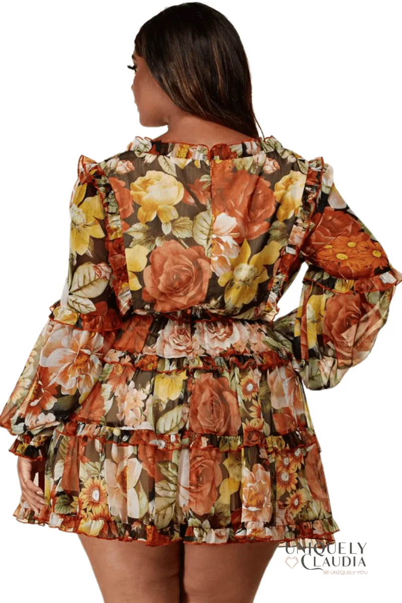 EDGY PLUS: Lilly Floral Print Dress