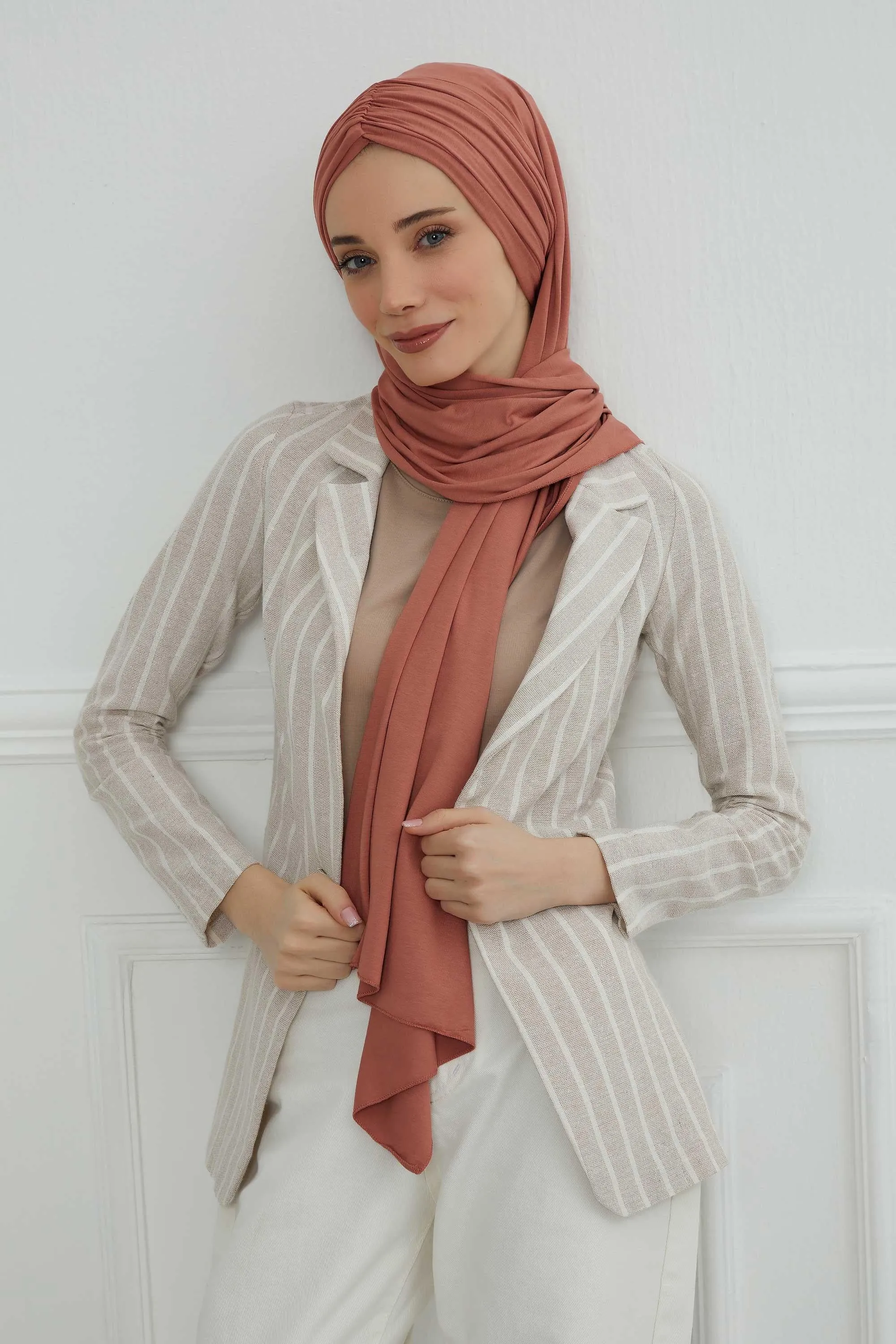 Effortless Instant Cotton Shawl for Women, Instant Cotton Lightweight Hijab Headscarf, Comfortable and Large Women Hijab Shawl,CPS-44