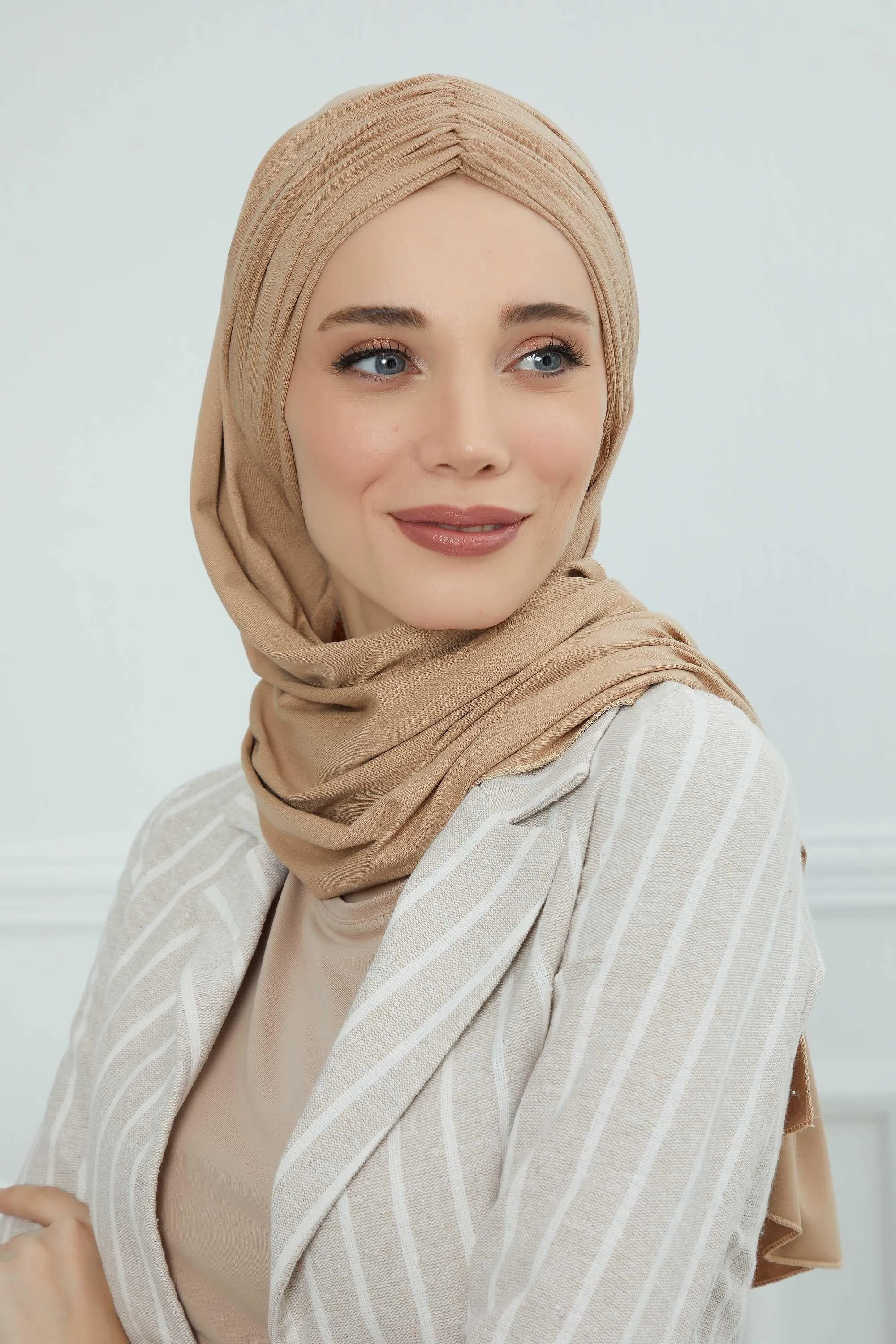 Effortless Instant Cotton Shawl for Women, Instant Cotton Lightweight Hijab Headscarf, Comfortable and Large Women Hijab Shawl,CPS-44